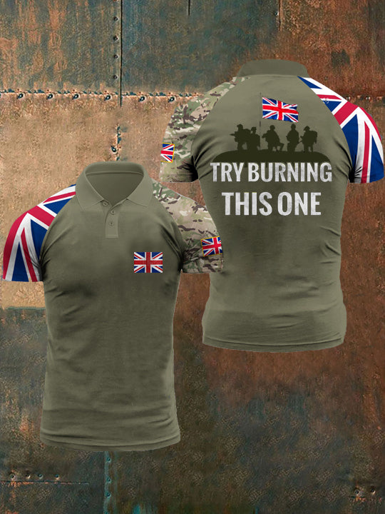Men’s Try To Burn This T-Shirt Army Green / S