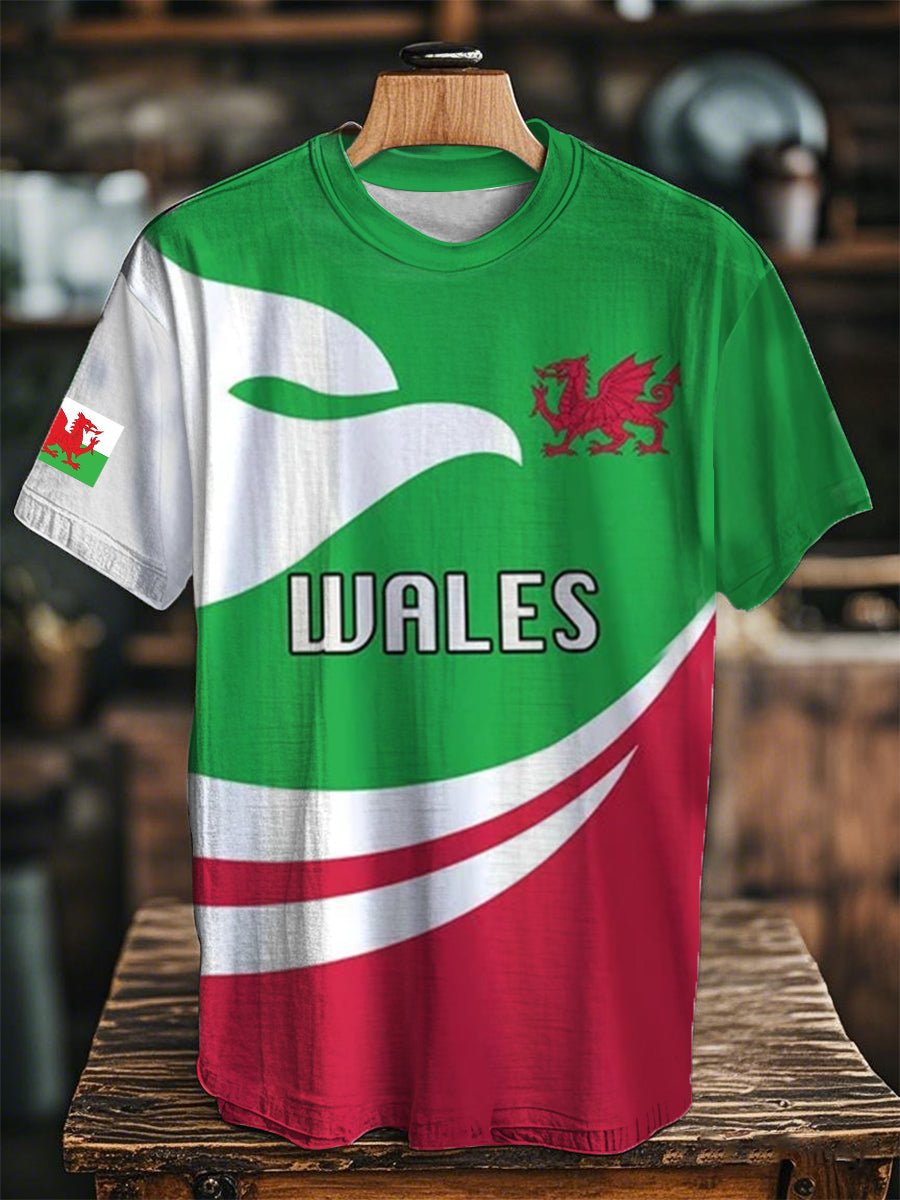 Unisex Wales Flag Short Sleeves T-Shirt