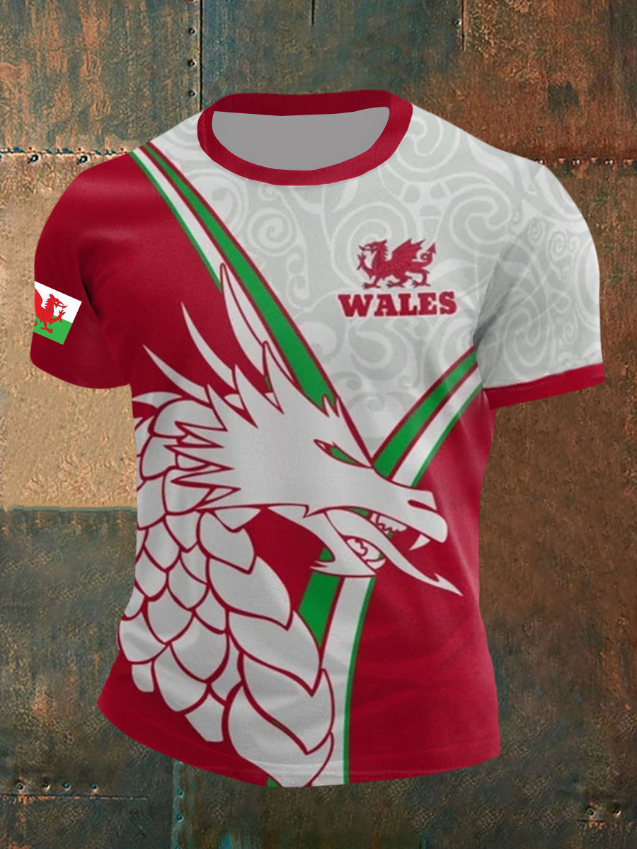 Men's Wales Flag Short Sleeves t-shirt