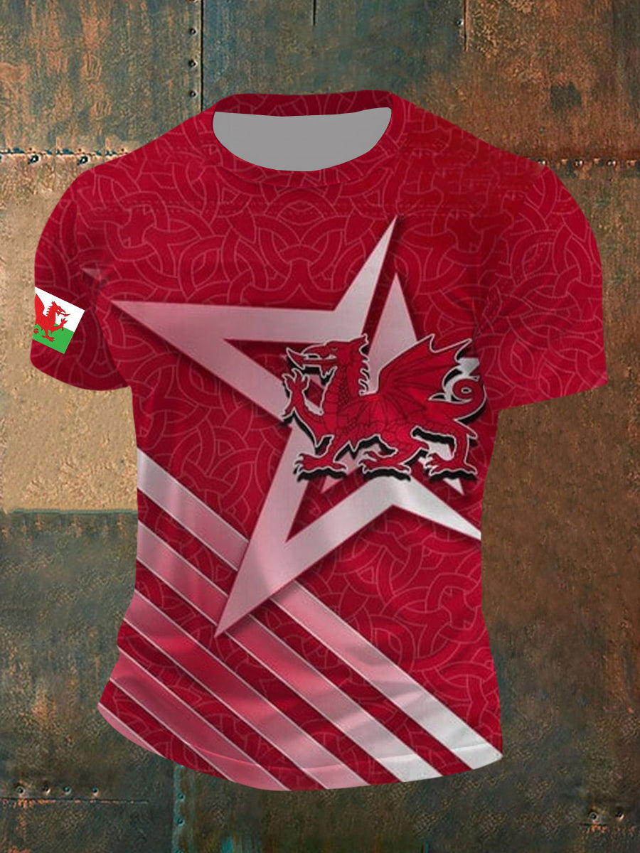 Men's Wales Flag Short Sleeves t-shirt