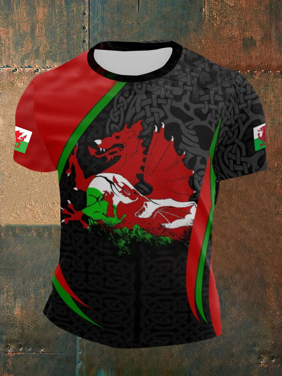 Men's Wales Flag Short Sleeves t-shirt