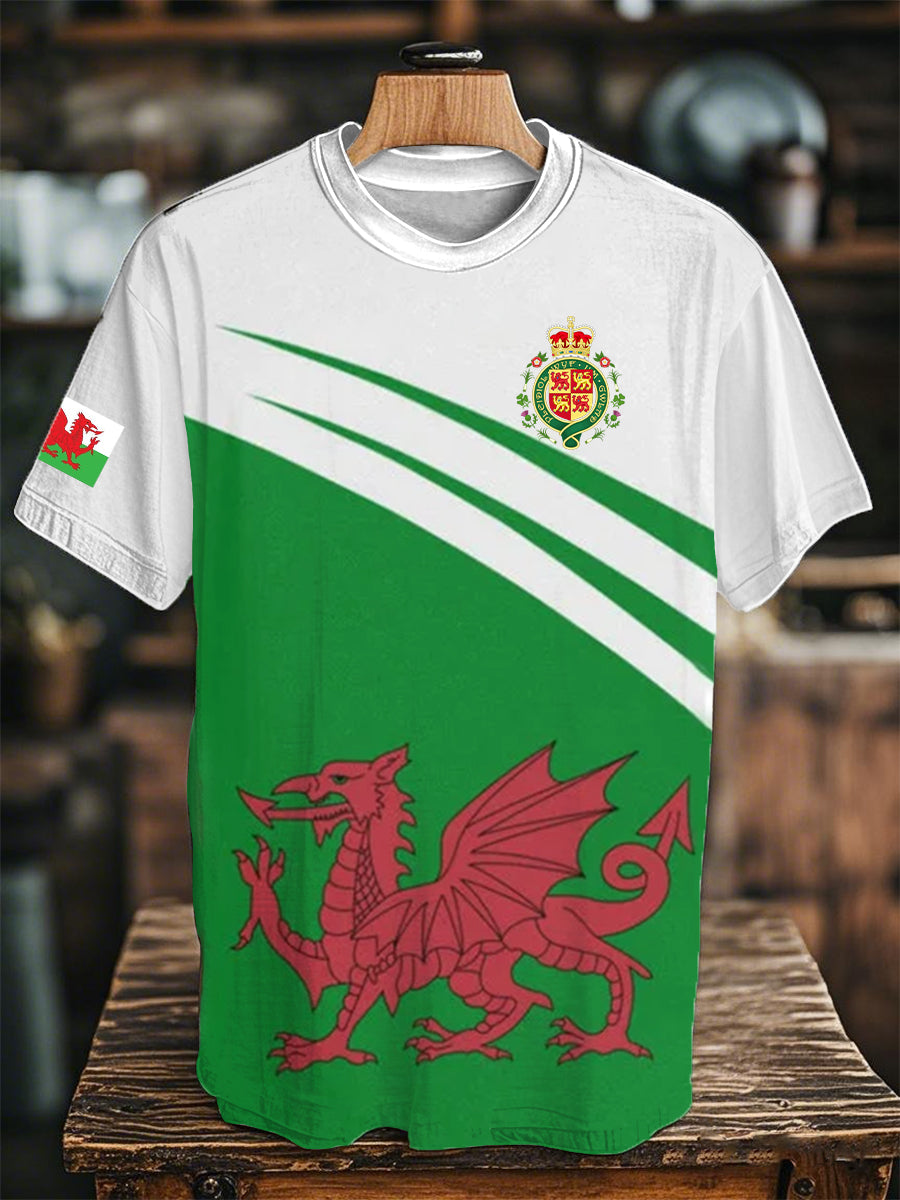 Unisex Wales Flag Short Sleeves T-Shirt