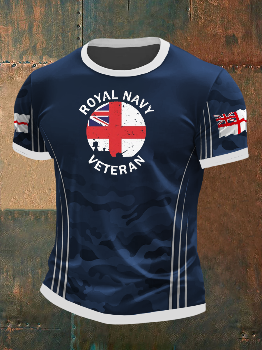 Men's Royal Navy Veteran Printed T-shirt