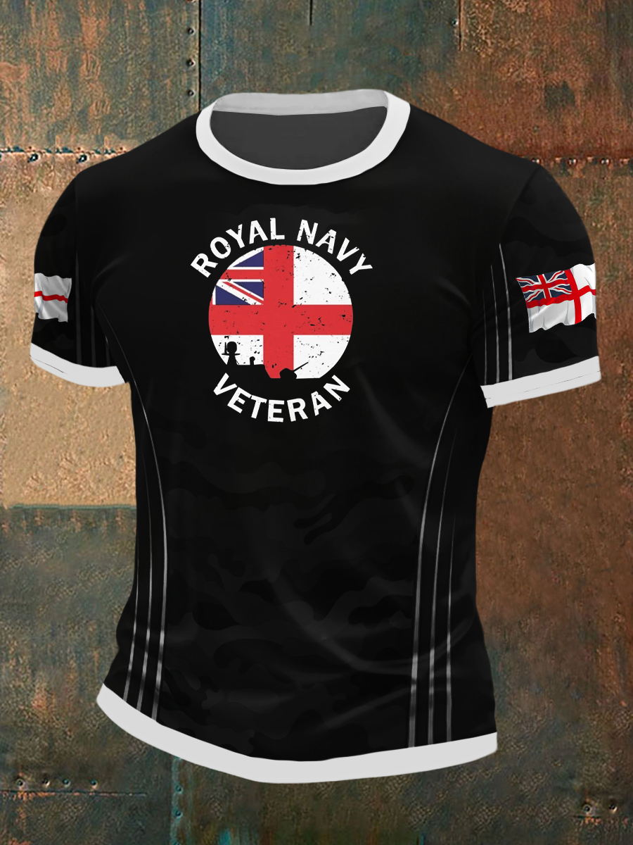 Men's Royal Navy Veteran Printed T-shirt