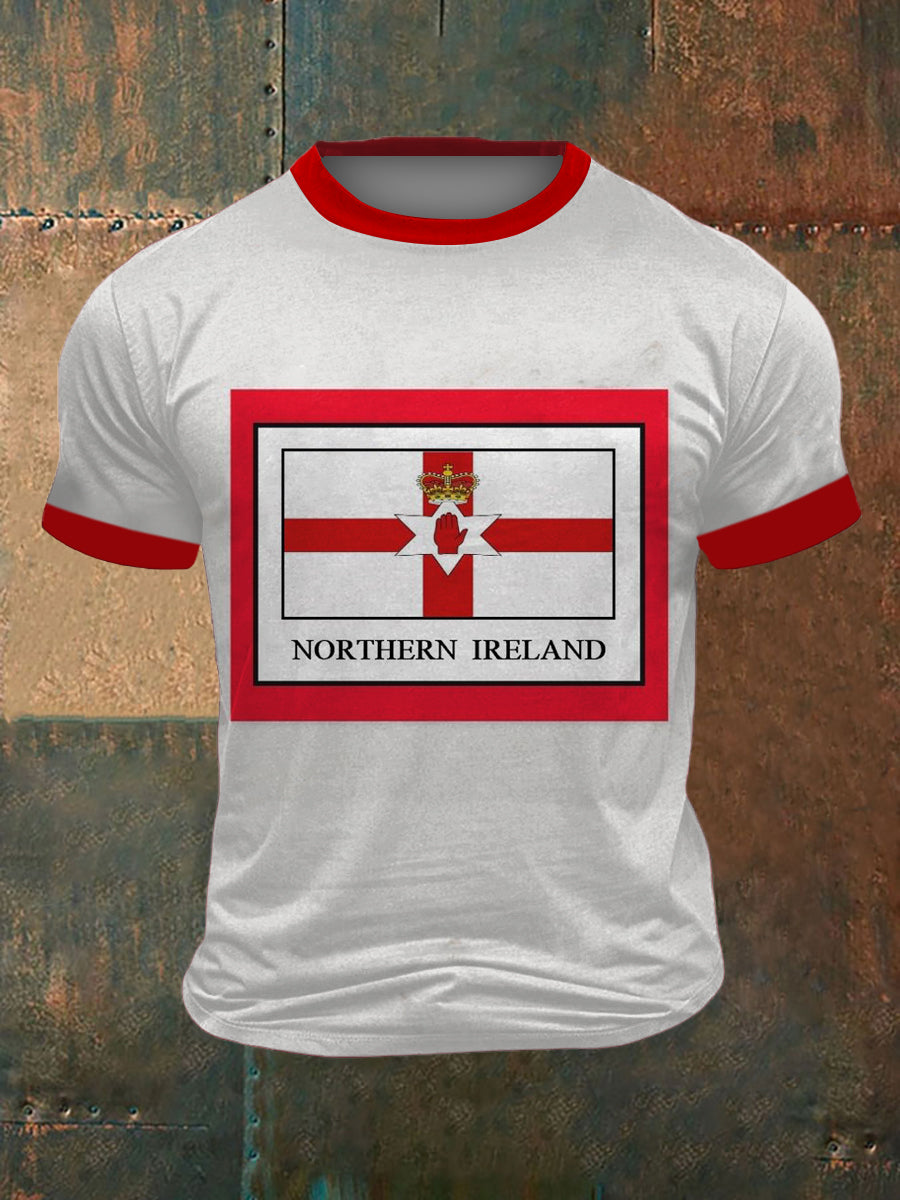 Northern Ireland Printed Vintage Fashion Loose Short Sleeve T-Shirt