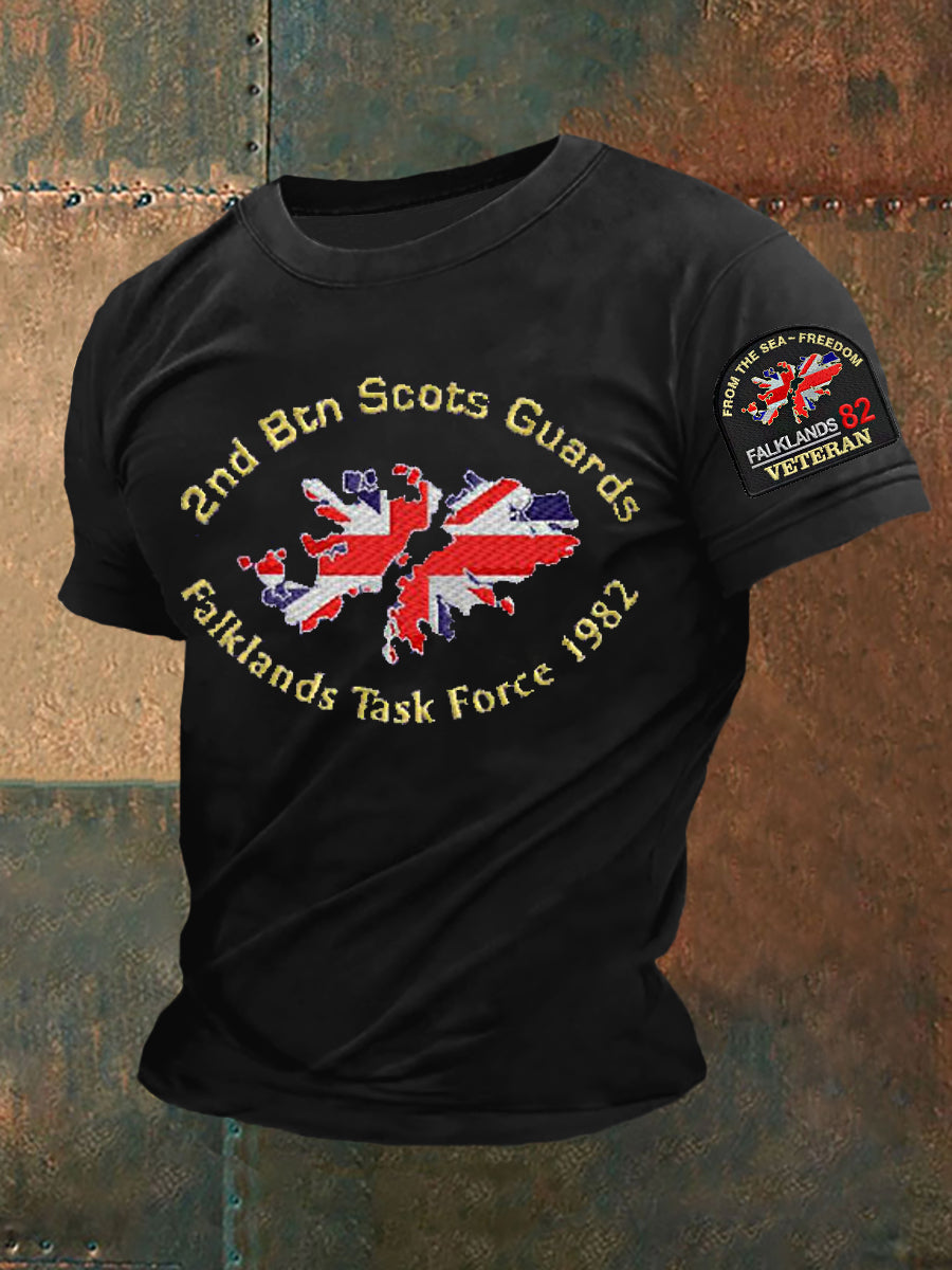 Men's Falklands War Veteran Embroidered T-Shirt