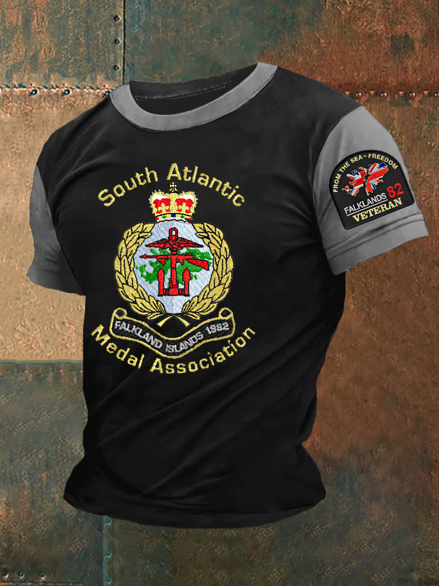 Men's Falklands War Veteran Embroidered T-Shirt