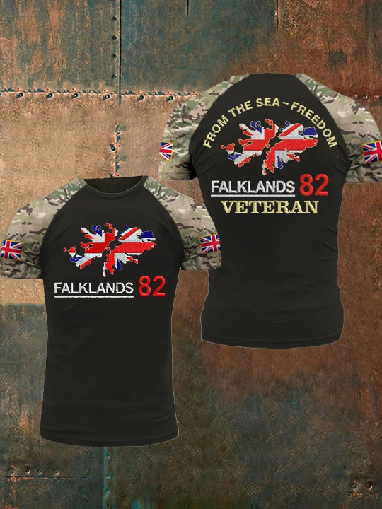 Men's Falklands War Veteran Embroidered T-Shirt