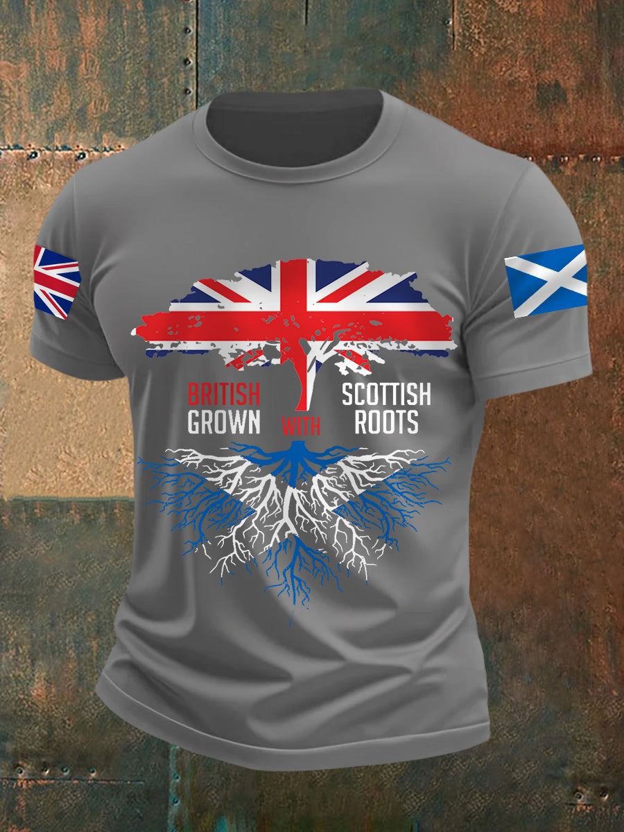 Men's Scottish Roots Print Casual Tee