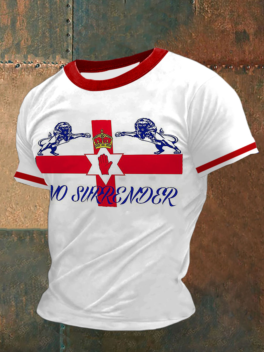 Northern Ireland Printed Vintage Fashion Loose Short Sleeve T-Shirt