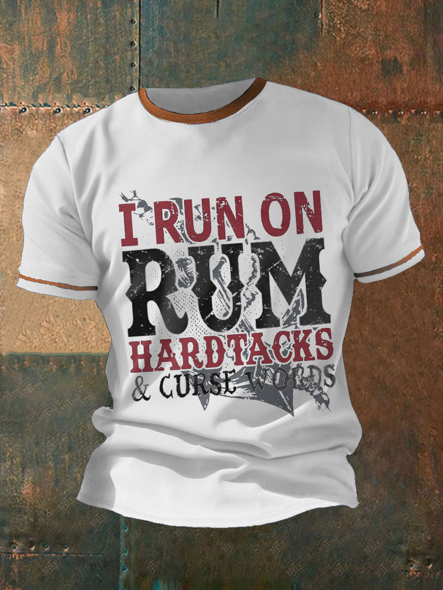 Men's Royal Navy Veteran Rum Lover Printed T-shirt