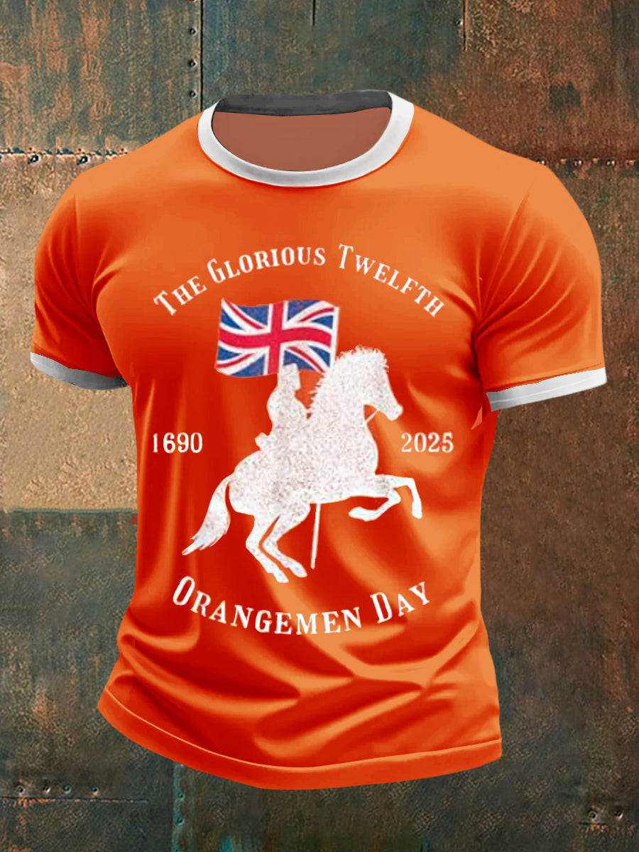 Men's Glorious Twelfth King William Of Orangemen Day 1690 2025 T-Shirt