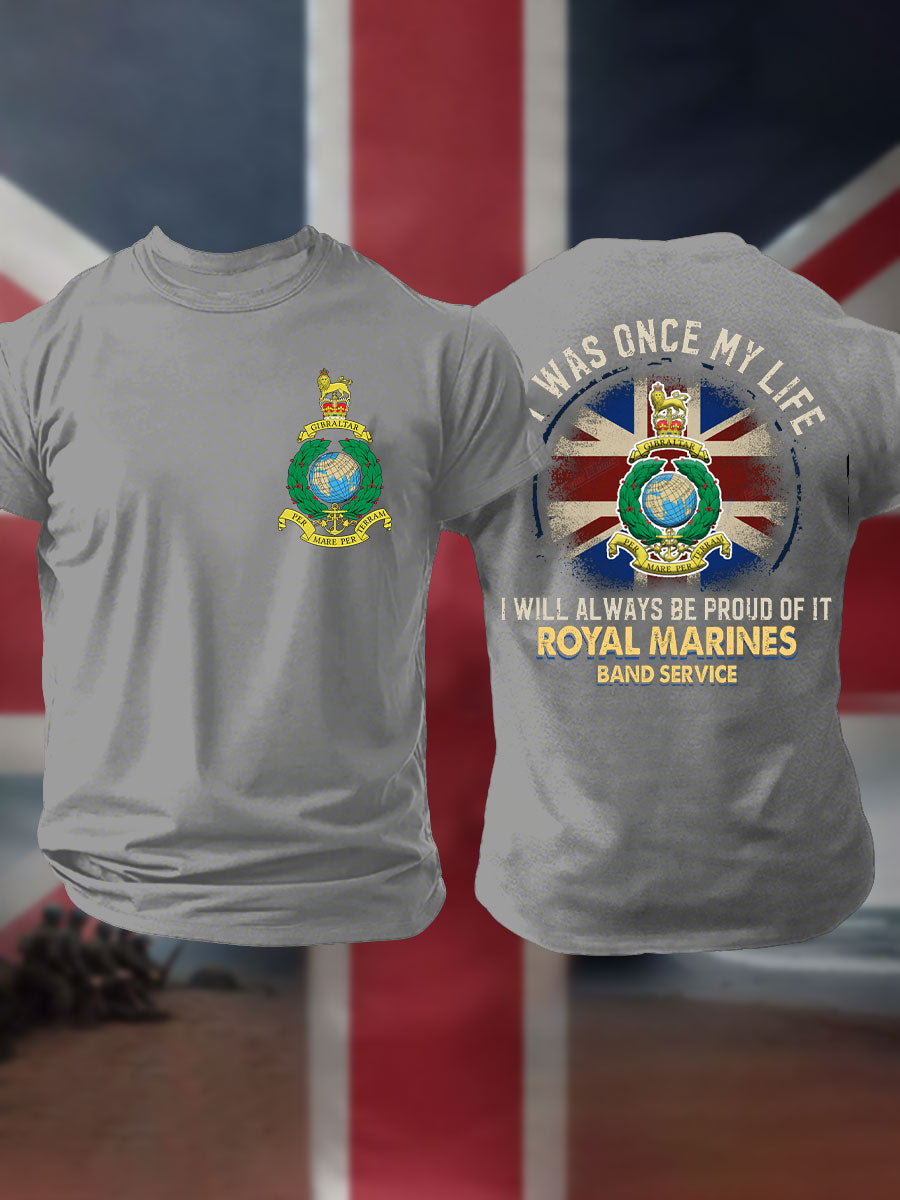 Men's Navy Veteran Marines Printed T-shirt