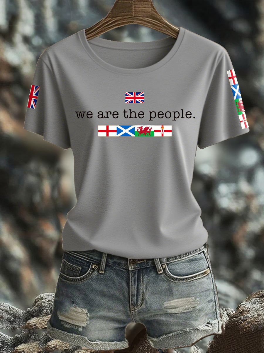 Women's UK Flag Printed T-shirt