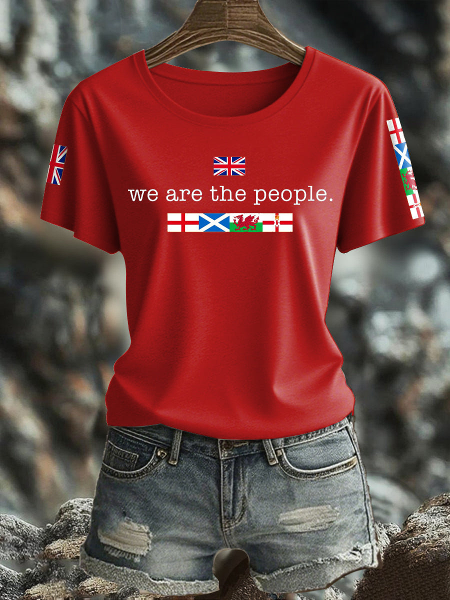 Women's UK Flag Printed T-shirt
