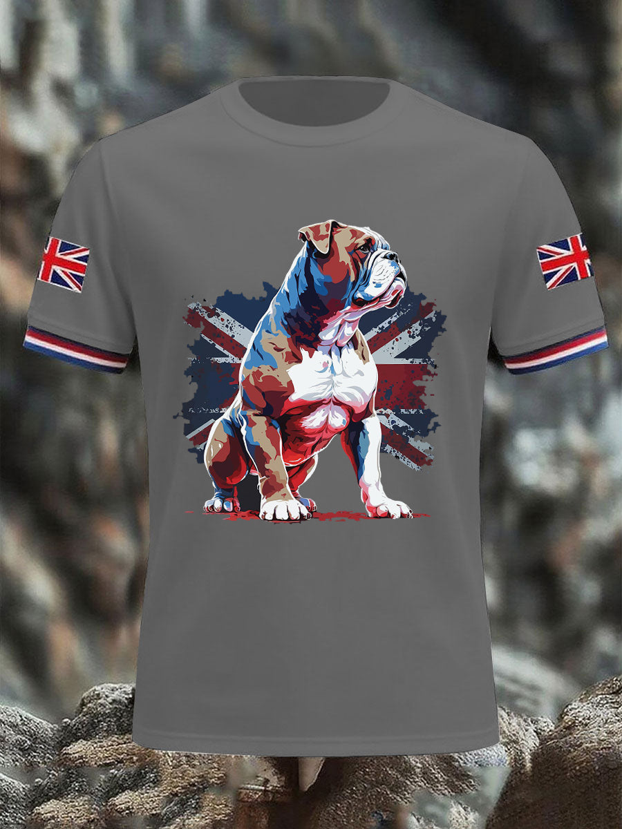 Men's Vintage England Flag Casual T-Shirt