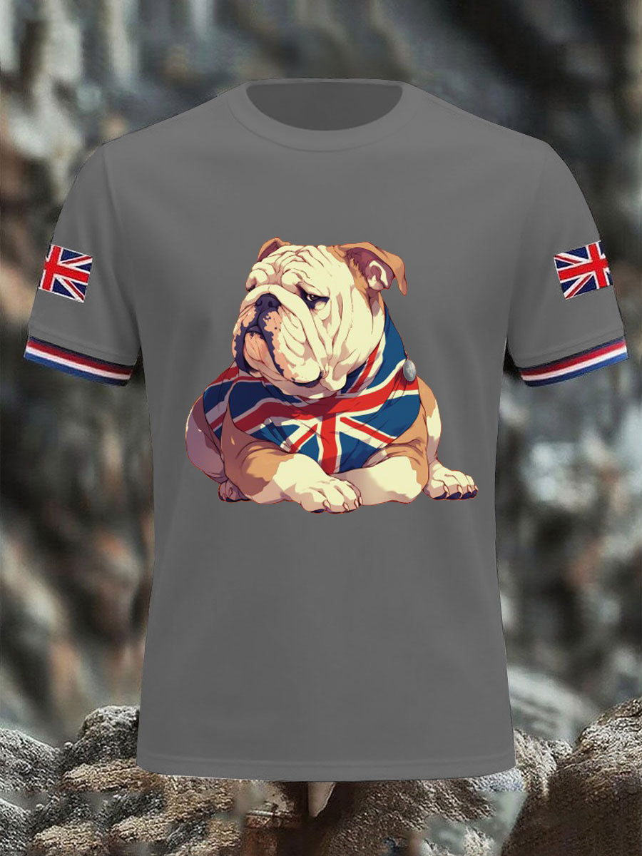 Men's Vintage England Flag Casual T-Shirt