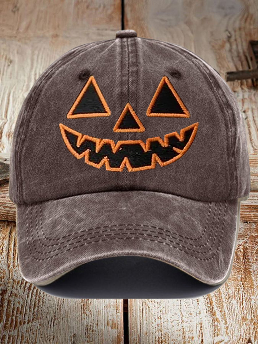 Unisex Fall Halloween Pumpkin Print Hat