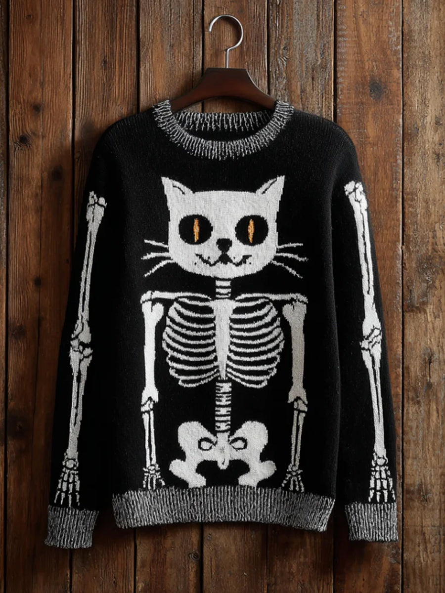 Women's Vintage Animal Print Comfort Casual Sweater