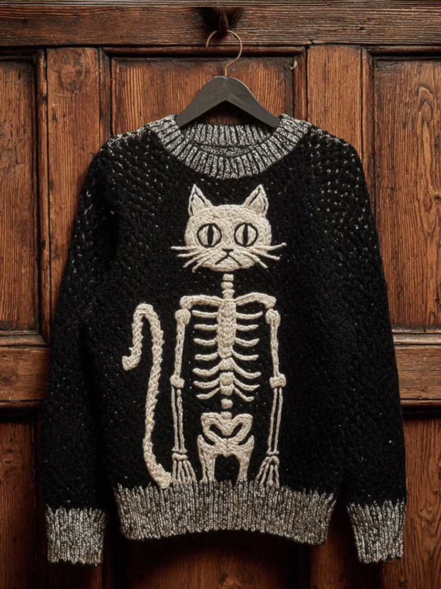 Women's Vintage Animal Print Comfort Casual Sweater