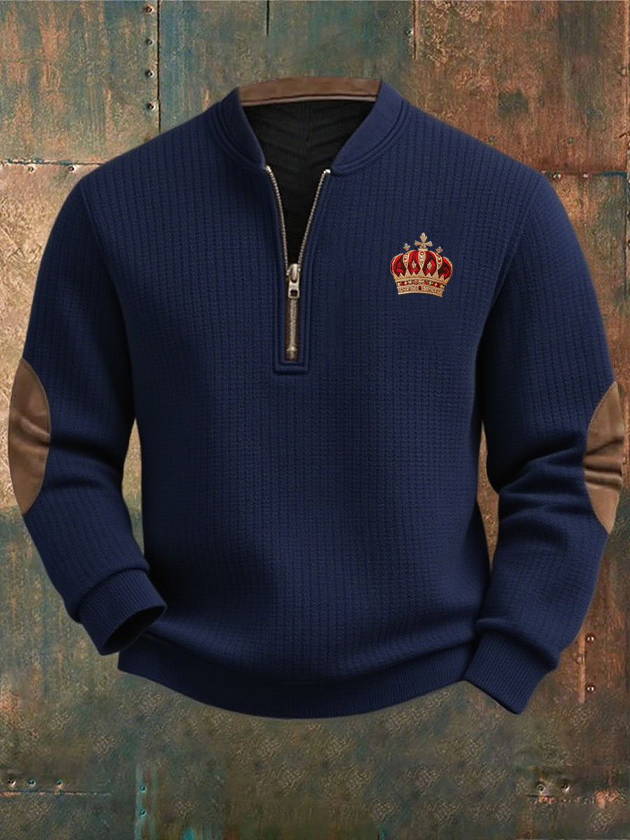 Men's Retro Business Style Casual Sweatshirt