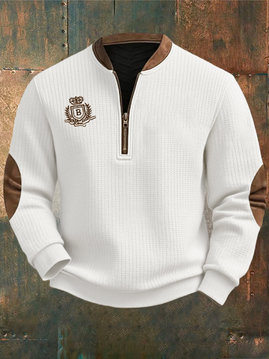 Men's Retro Business Style Casual Sweatshirt