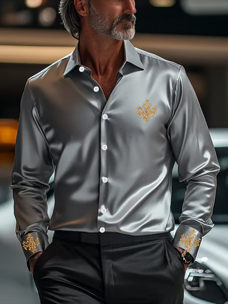 Men's Business Luxury Business Style Long Sleeve Shirt