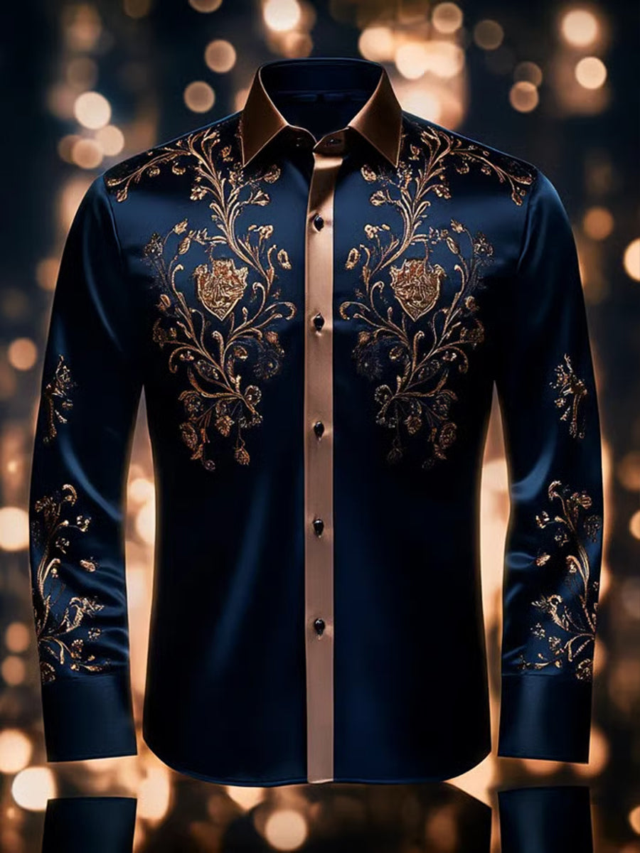 Men's Business Luxury Business Style Long Sleeve Shirt