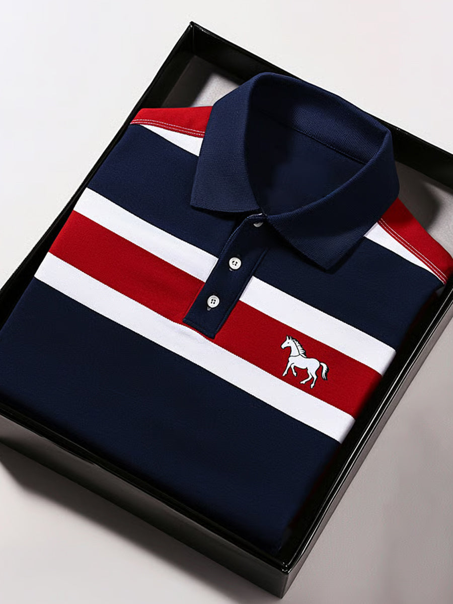 Men's Vintage Holiday Business Casual Polo Shirt