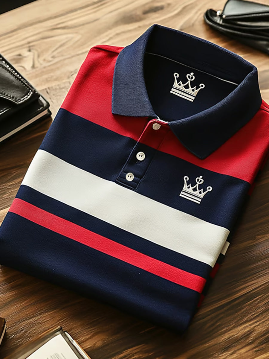 Men's Vintage Holiday Business Casual Polo Shirt