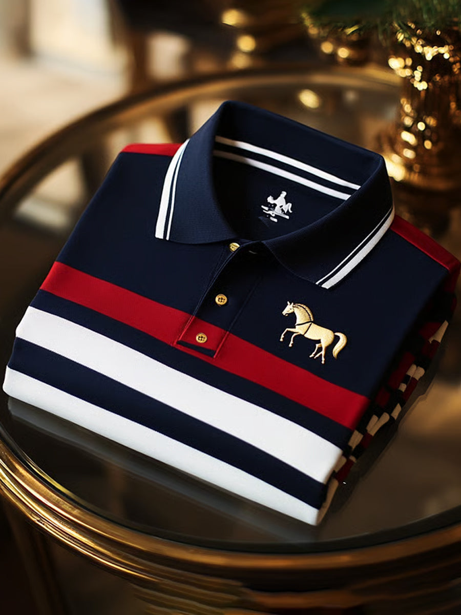 Men's Vintage Holiday Business Casual Polo Shirt