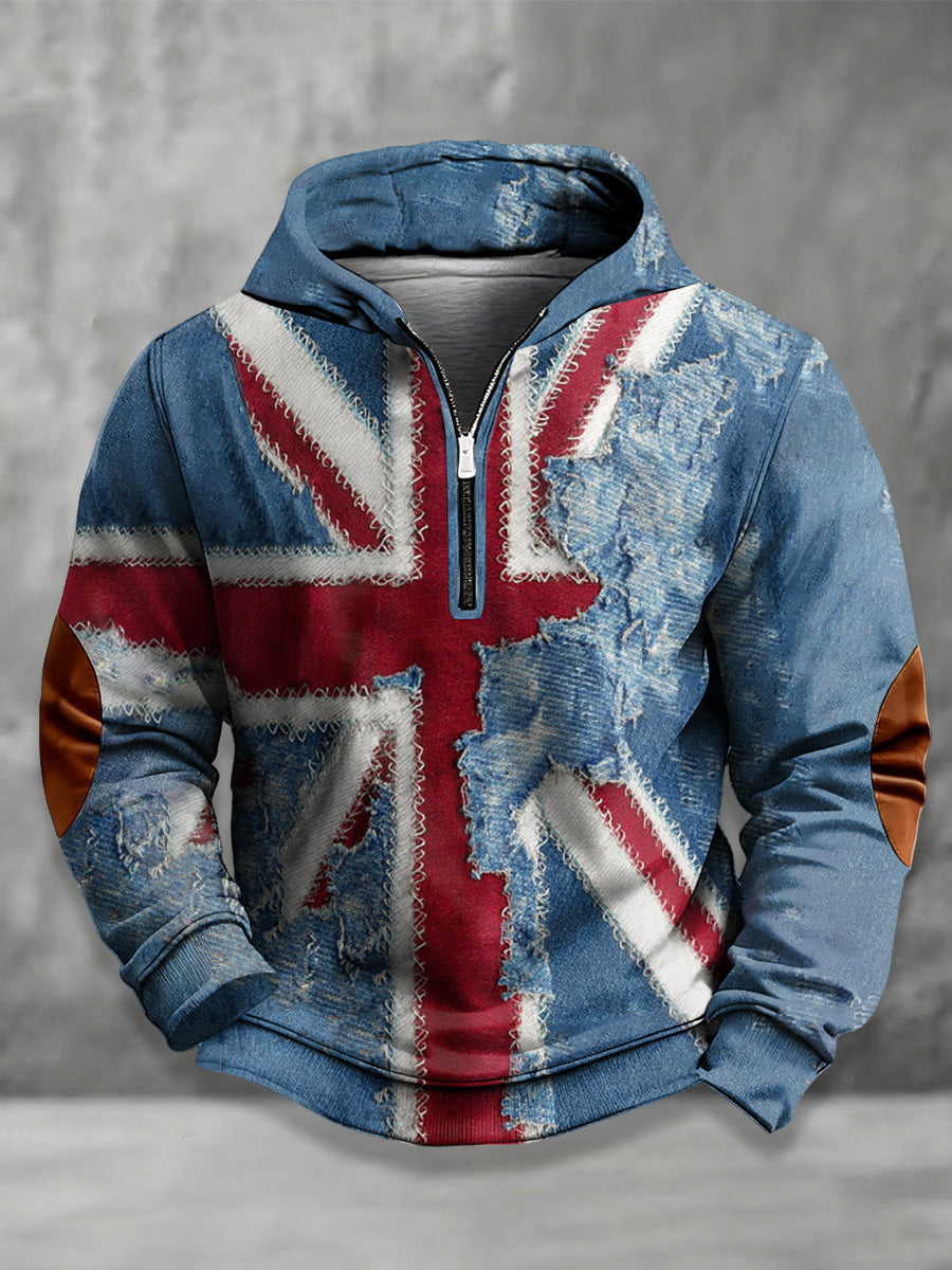 Men's UK Flag Loose Hoodie