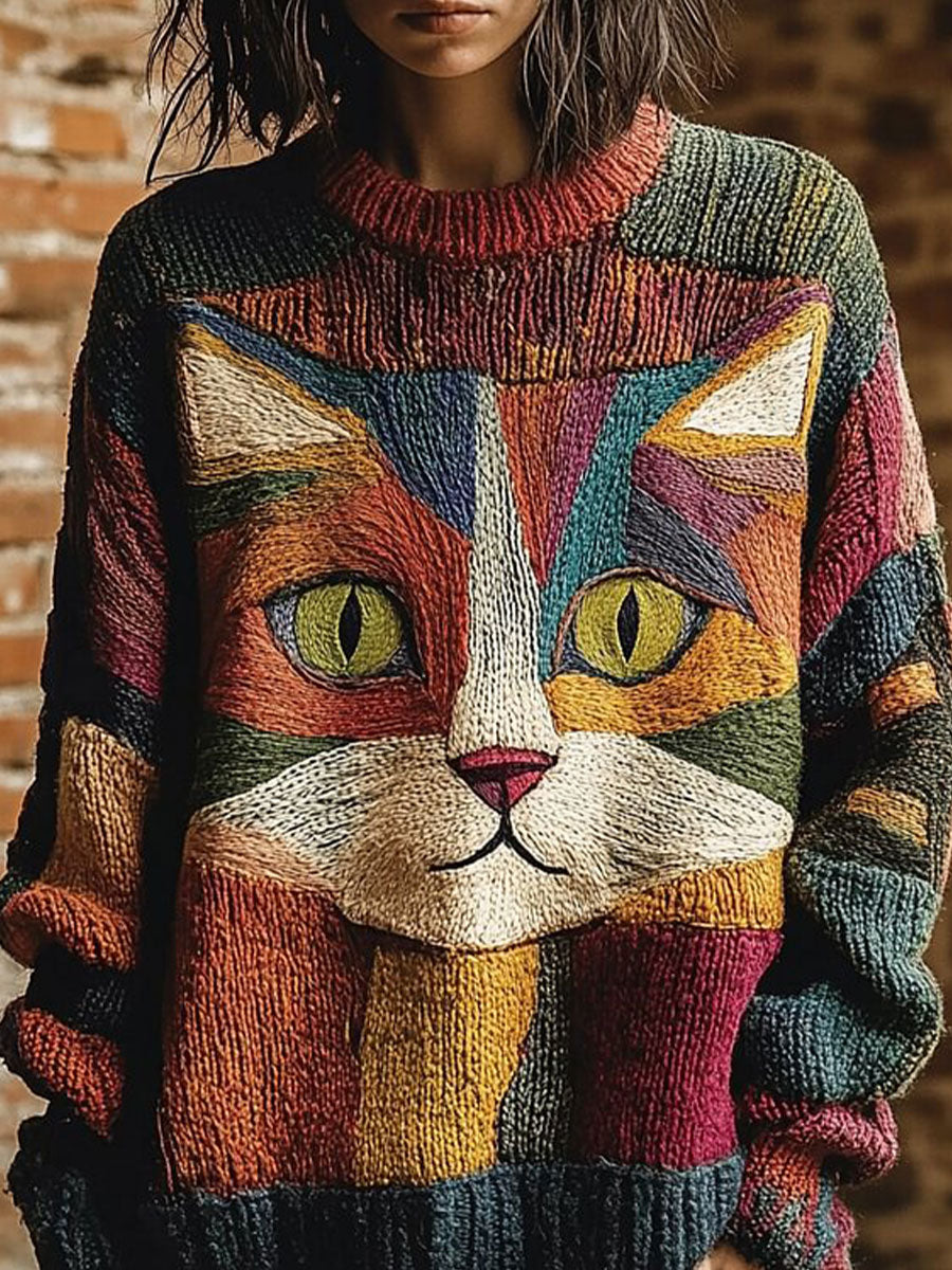 Women's Cat Art Sweater