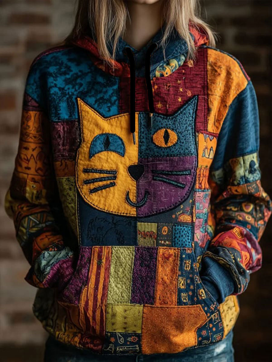Women's Cat Art Hoodie