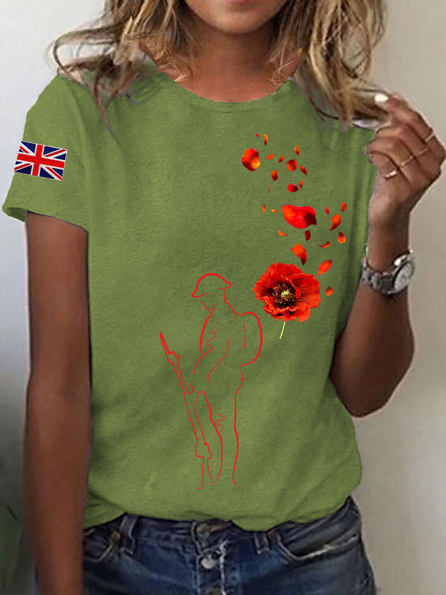 Women's Remembrance Day Lest We Forget Short Sleeve T-Shirt