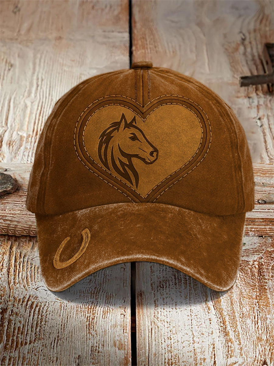 Horse Art Print Casual Unisex Hat