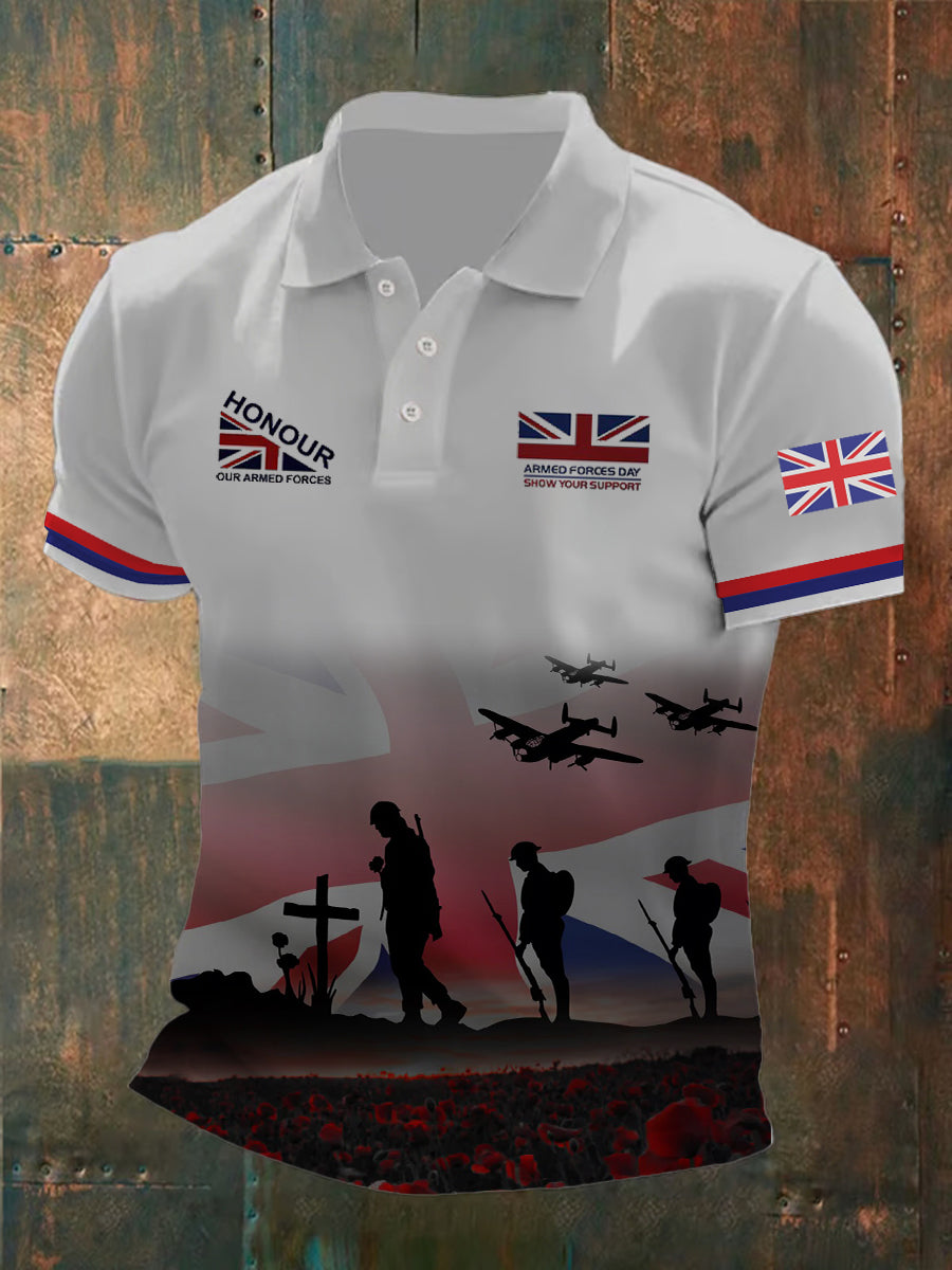 Men's Remembrance Day Lest We Forget Printed Shirt