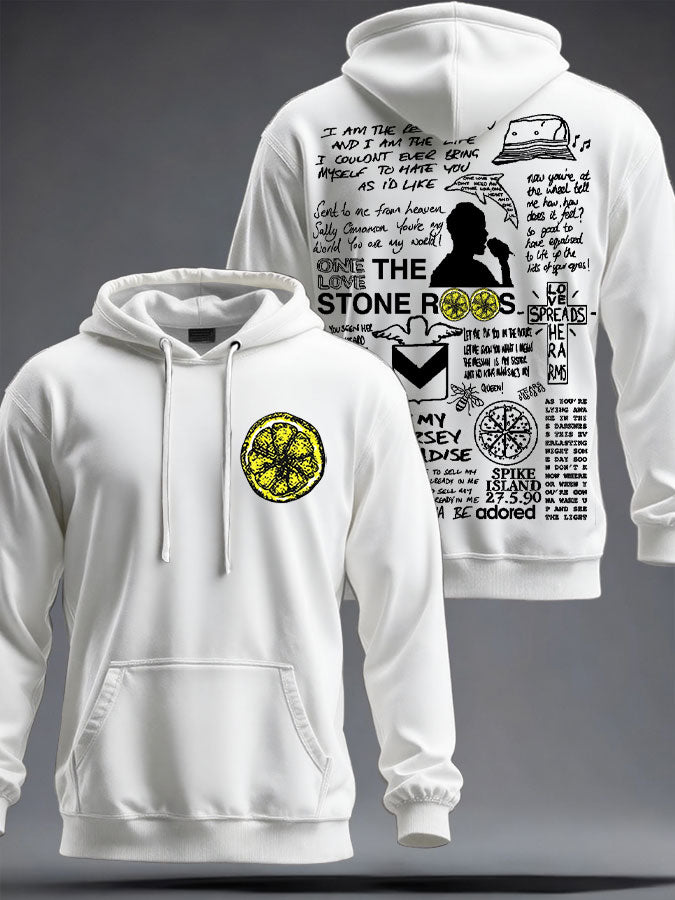Unisex UK Lemon Mod Music Lover Printed Hoodie