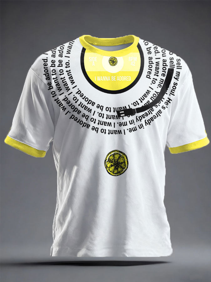 Unisex UK Lemon Mod Music Lover Printed T-shirt