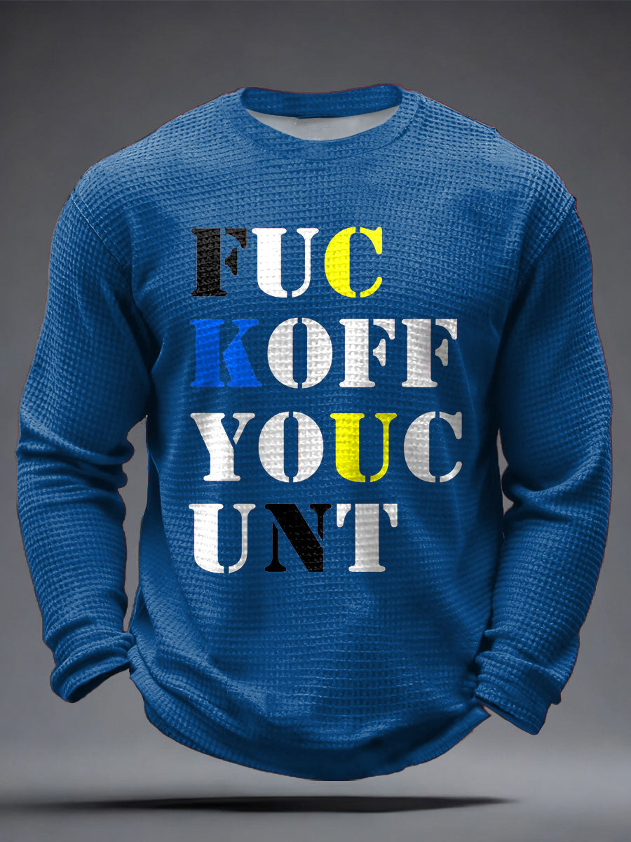 Men's UK Music Lover Print Waffle Tops