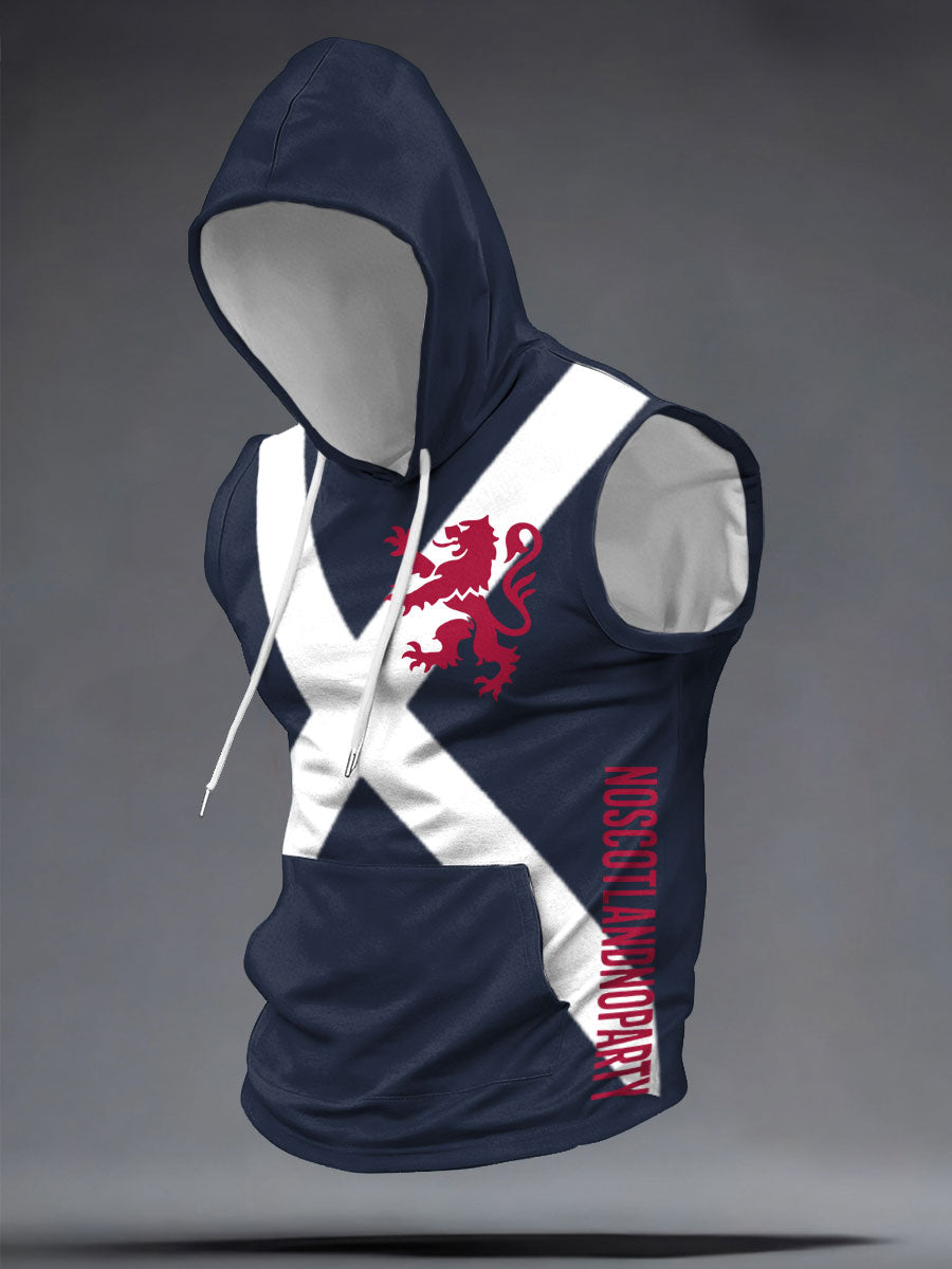 Men's Scotland Football Lover Printed Hooded Tank Tops