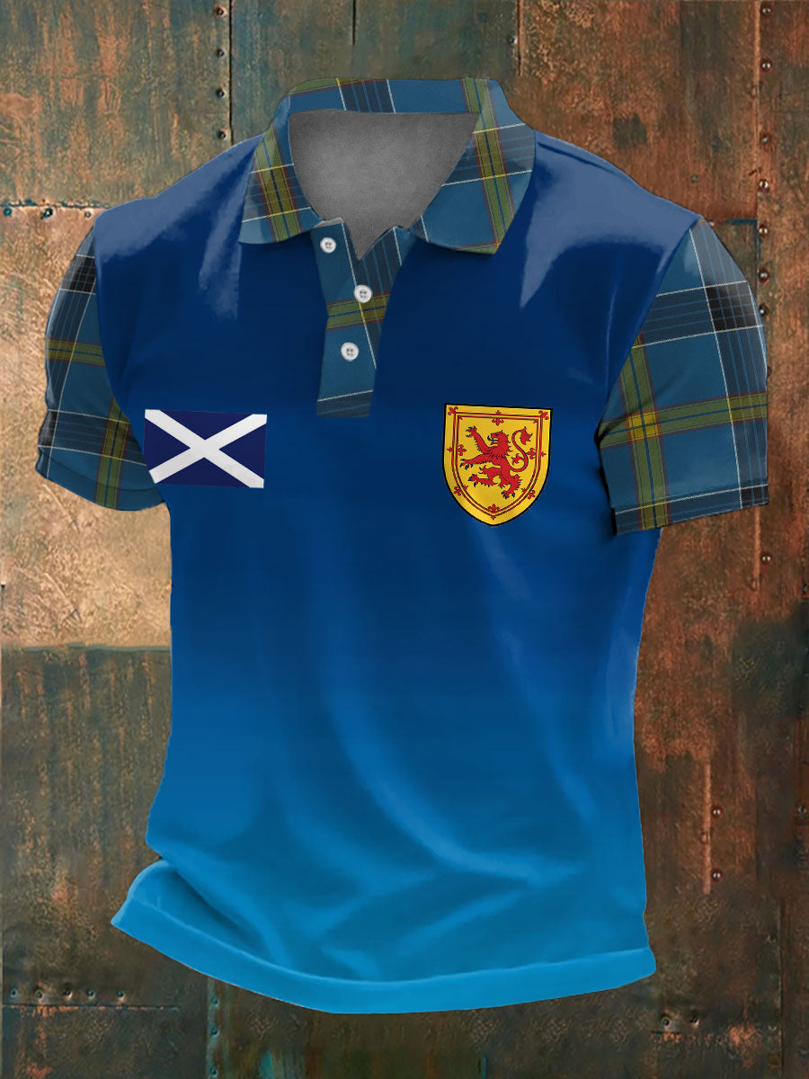 Men's UK Football Lover Scotland Printed polo shirt