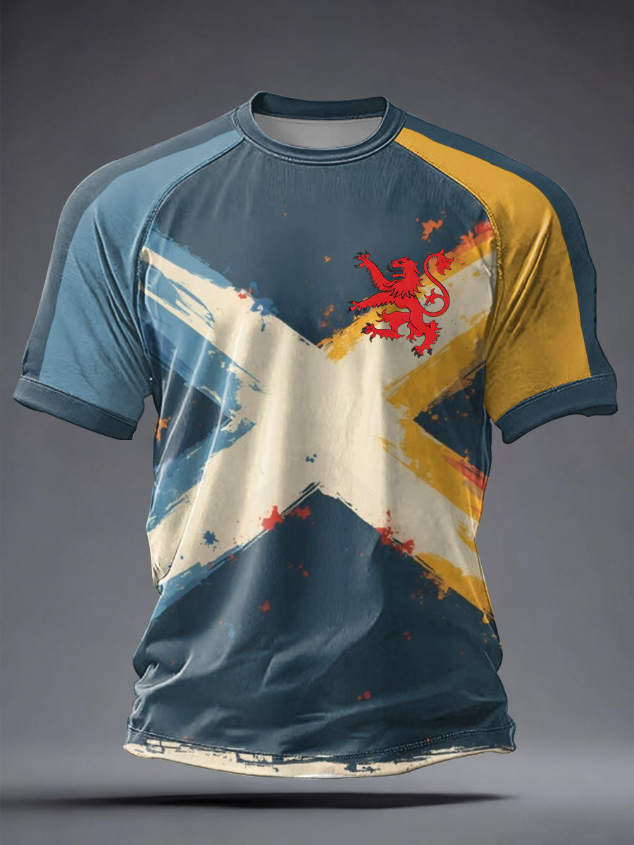 Men's UK Football Lover Scotland Printed short sleeve t-shirt
