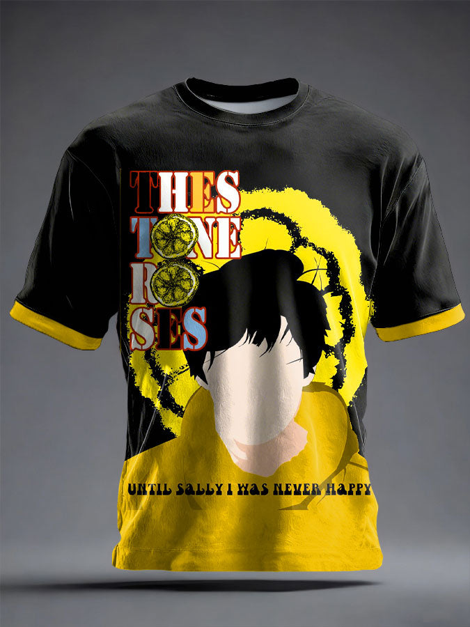 Unisex iLemon Roses Music Lover Printed T-shirt