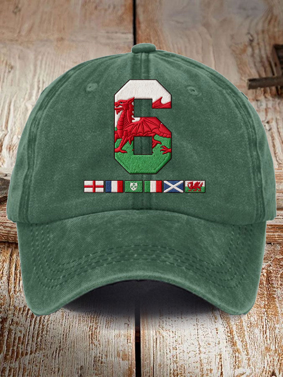Unisex Wales Rugby Lover CYMRU Print Hat