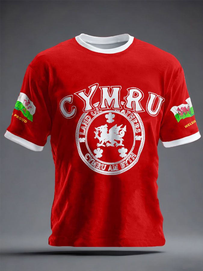 Unisex Wales Rugby Lover CYMRU Printed T-shirt