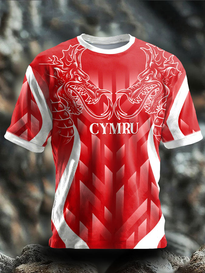 Men's Wales Welsh Rugby Lover Printed T-shirt