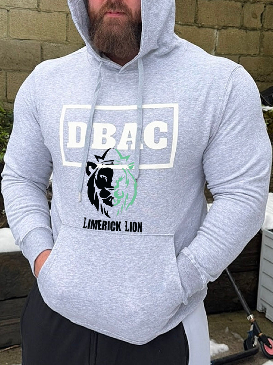 Retro Limerick Lions Strongest Man DBAC Print Casual Hoodie