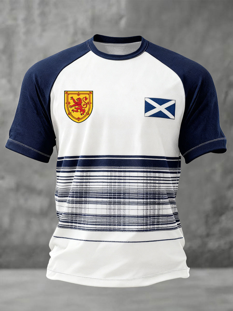 Men's Scotland Football Lover Tartan Army Printed T-shirt