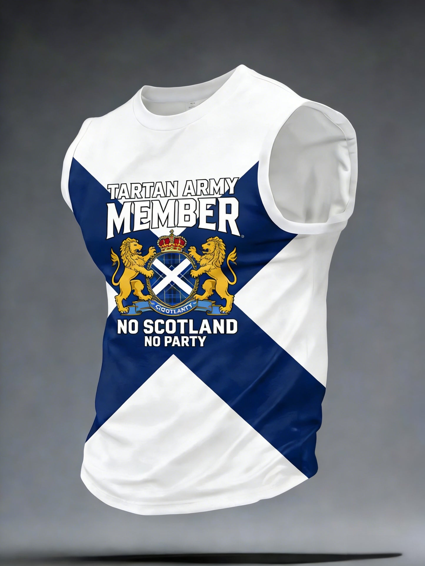 Men's Scotland Football Lover Tartan Army Sports Vest